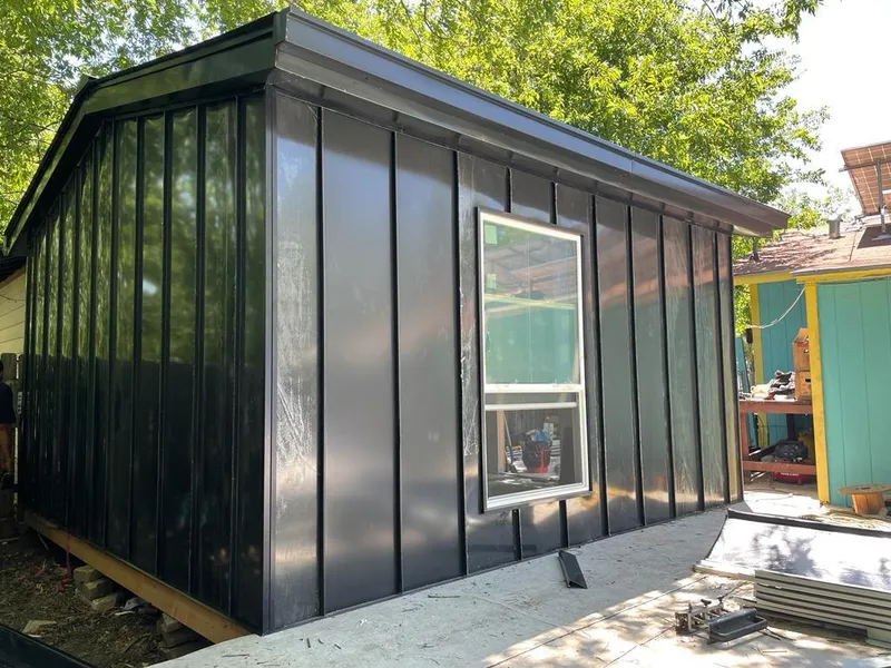 Black standing seam metal wall panels for Metal Roof Installation in Largo